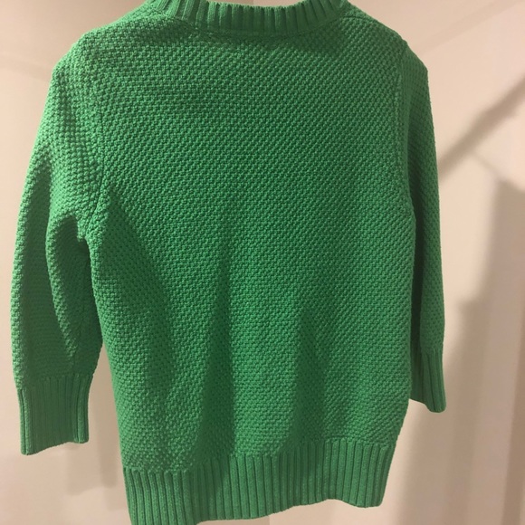 LL Bean XS Green Button Cardigan 3/4 length sleeve - Picture 7 of 7